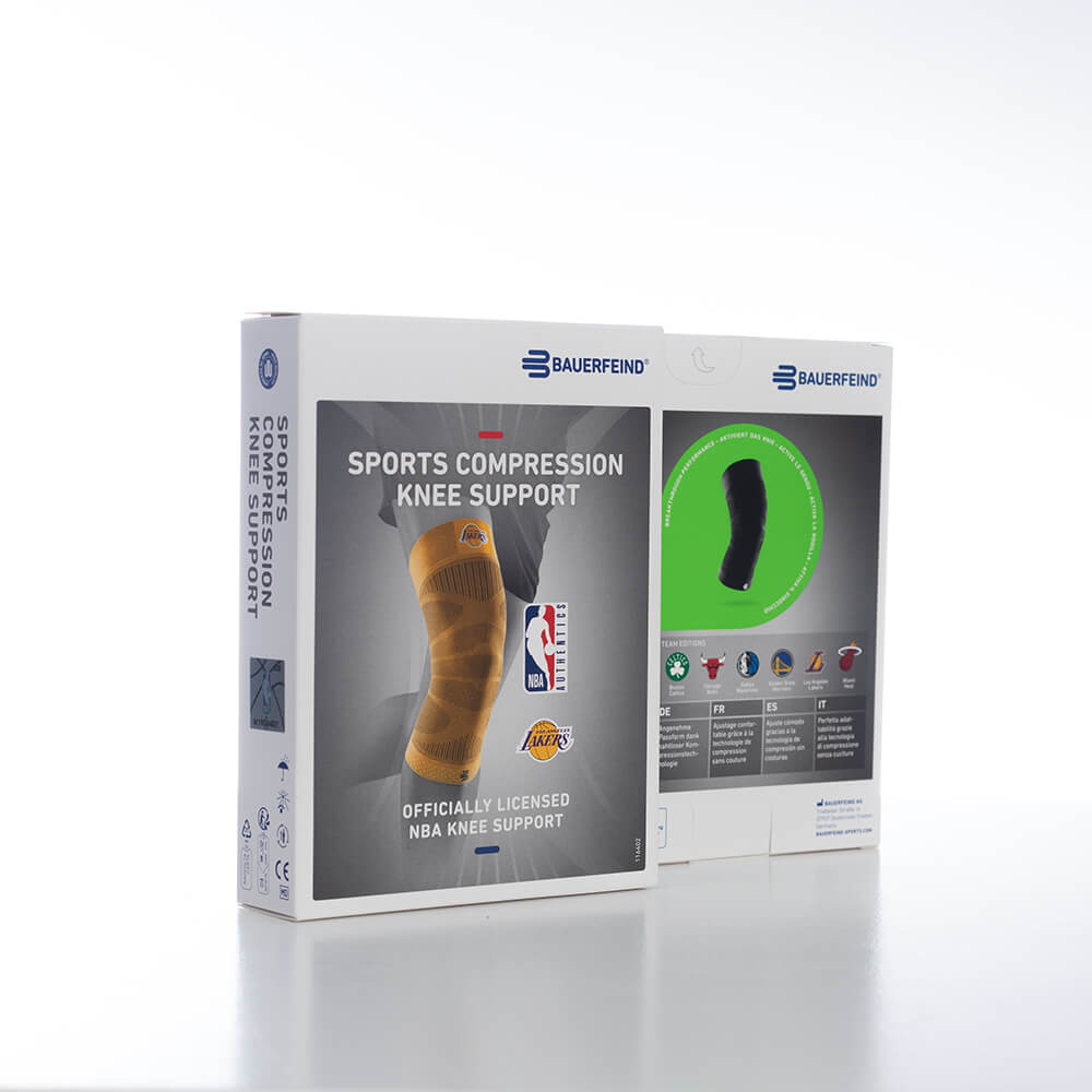 Supporto per il ginocchio a compressione NBA Packaging Heat Imballaggio delle maniche nba al ginocchio NBA