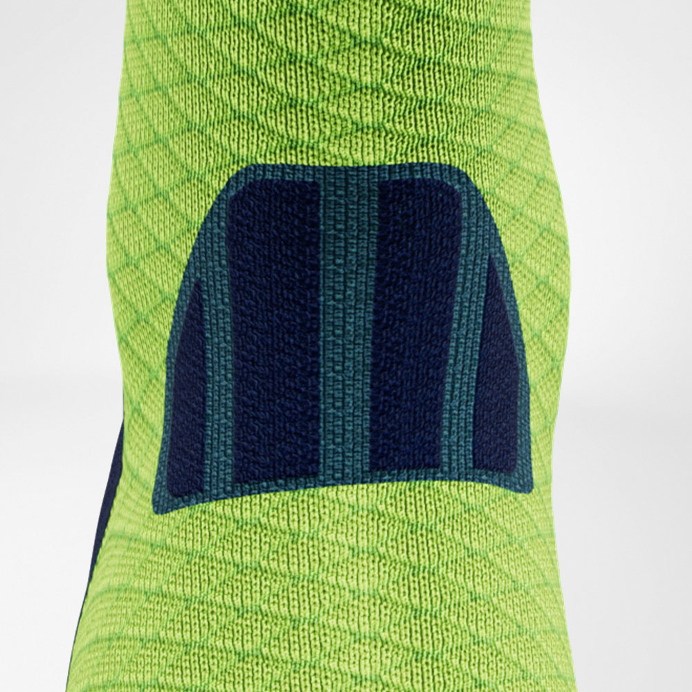 Central Trail Runrun che corre calzini blu-verde-dettaglio Comfort Zona di comfort di registrazione dettagliata della pista da pista a media lunghezza blu -verde -calzini in esecuzione