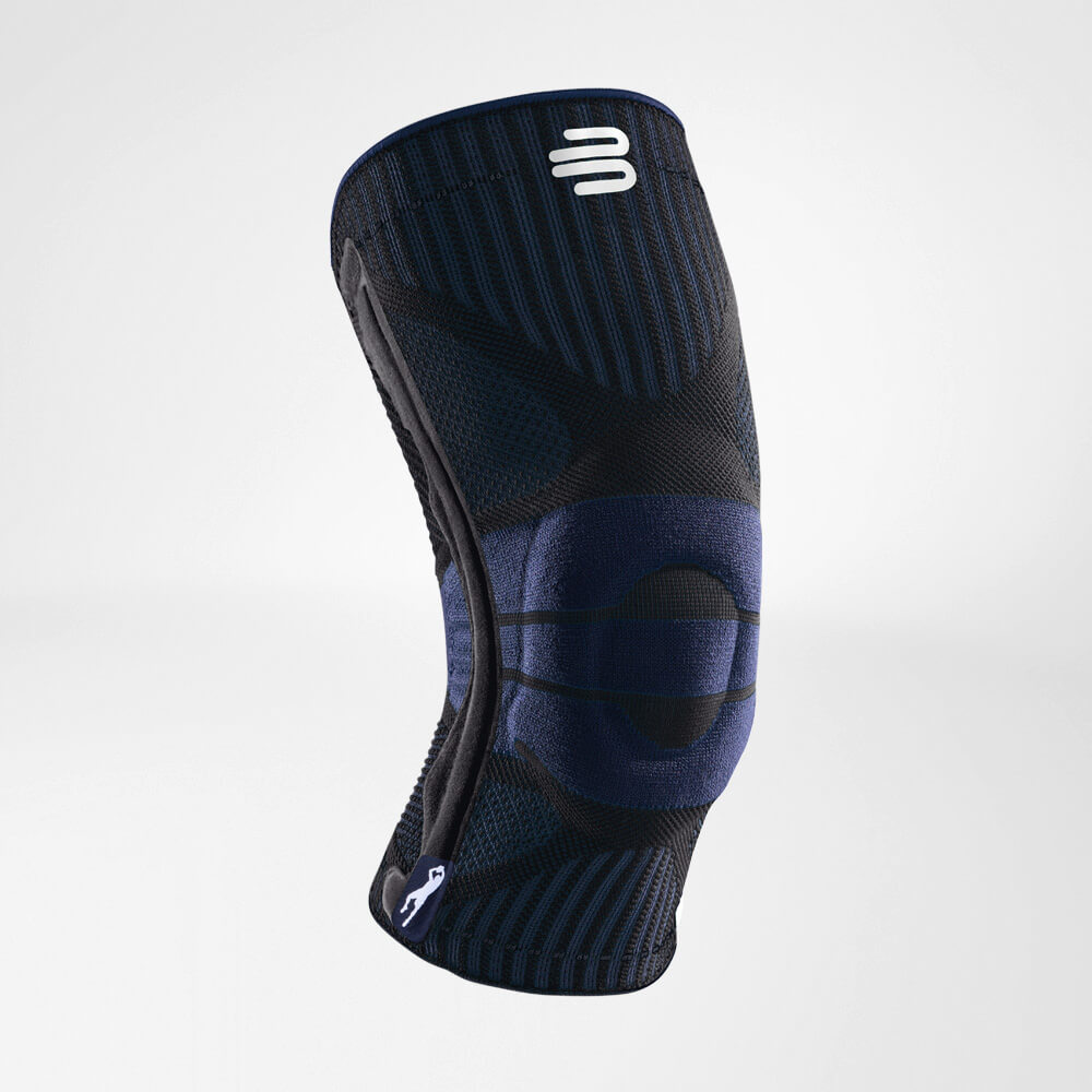 Vista completa della banda del ginocchio nero per Sport Dirk Nowitzki Edition