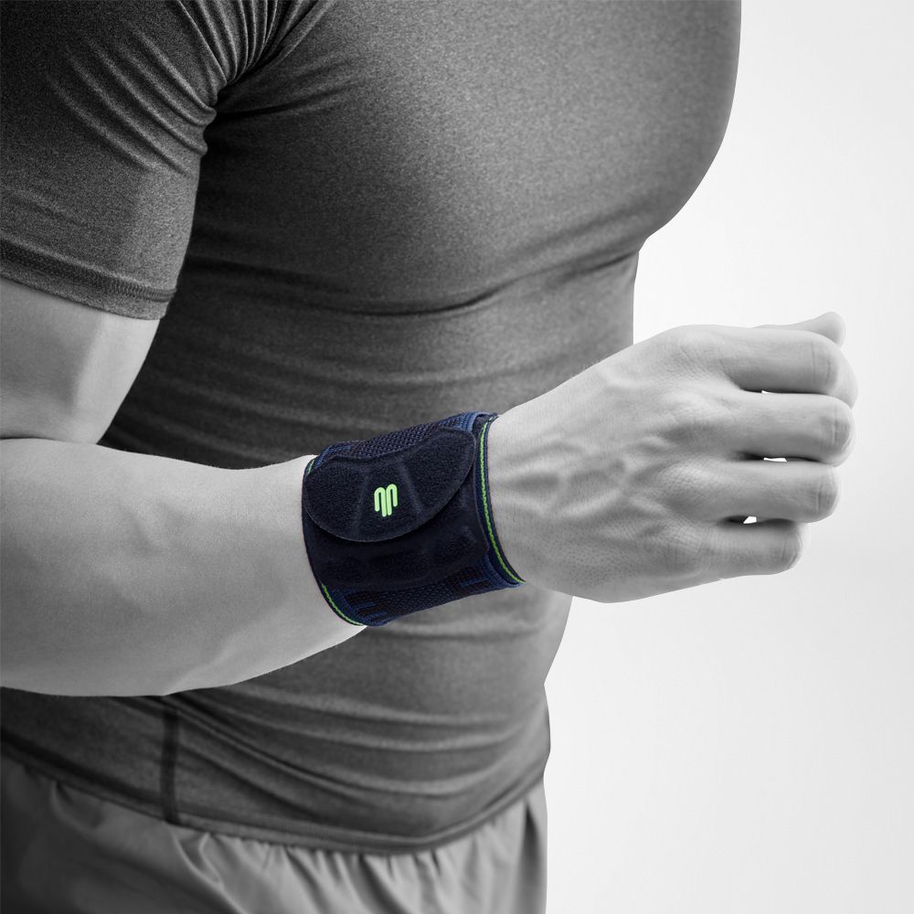 Band da polso Black Front View Weird Vista completa dello sport di bendaggio del polso nero