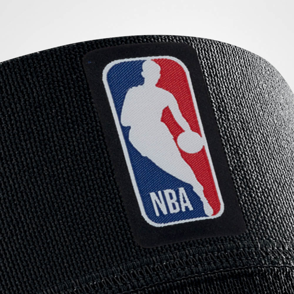 Focus NBA logo sulla manica del ginocchio nero NBA